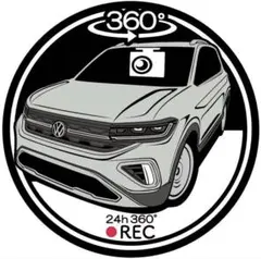 愛車色変更可　新型　t-cross ドラレコ　ドライブレコーダー　ステッカー　Ⅹ