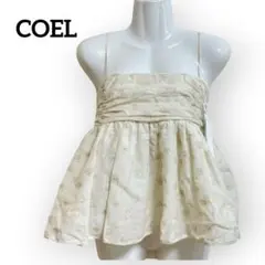 ❤️新品タグ付き❤️COEL コエル 小花柄ジャガードキャミソール オフ 