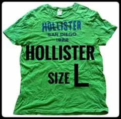 【used】HOLLISTER グリーン Tシャツ Lサイズ