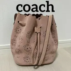 COACH バケットバッグ18ウィズカットアウトティーローズ ショルダー 