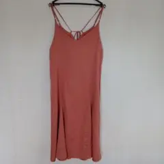 ピンク キャミワンピース ロング