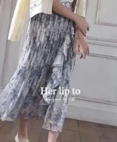 【未使用タグ付】Pleated Chiffon Long Skirtのサムネイル