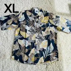リゾート　メンズ半袖シャツ　XL 大きいサイズ　ゆったり　お祭り　かりゆし　涼し