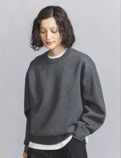 BEAUTY&YOUTH ミラノリブ ニット プルオーバー ダークグレー