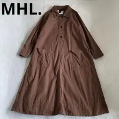 定価39600円 MHL. バンドカラー スタンドカラー ロングシャツ 