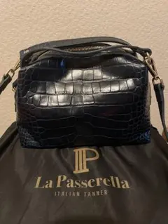 新品未使用　La Passerella レザー2wayバッグ ネイビー