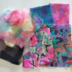 オーガンジー シフォン生地　端切れセット