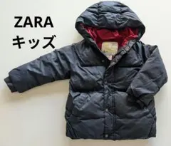 ザラキッズ　フリース内側 フード付き中綿コート 　アウター　100cm104cm