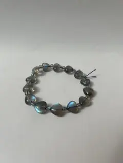 ラブラドライト ハート型ブレスレット