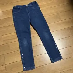 エニィファム　ズボン　パンツ　デニム　パール　ハート　130