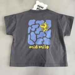 【新品】90 ミッドマイル　むくぞーコラボ　水面半袖Ｔシャツ　グレー