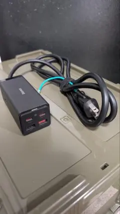 Baseus GaN充電器 電源タップ Type-C+Type-A USB