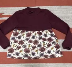 120サイズ　花柄トレーナー 裏起毛