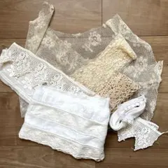 フランスアンティークレースセット