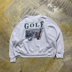 希少90s前半USA製DANAGGERS ゴルフ　スウェット　霜降りグレー　XL