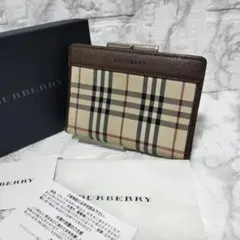 BURBERRYノバチェック がま口　二つ折り財布