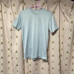 無地 半袖 クルーネック Tシャツ ライトブルー
