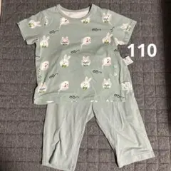 めがねうさぎ　ユニクロパジャマ　110cm 半袖のサムネイル