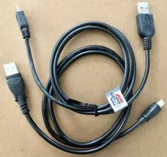 USB-Aプラグ miniBプラグ USB ケーブル　2本セット