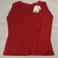 toujours_ensemble スーピマ長袖T レッド新品フリーサイズ