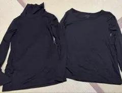 ユニクロ　ヒートテック　長袖　130 ブラック 2枚セット