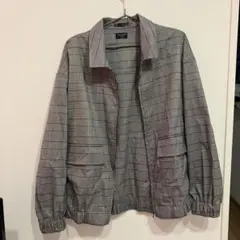 グレーと白のチェック柄ジャケット