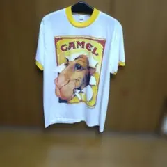 キャメル　Tシャツ　リンガー