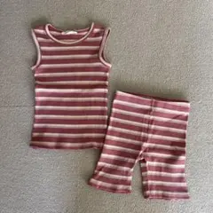 【Pippi Lotta 】ストライプ タンクトップとショートパンツセット L