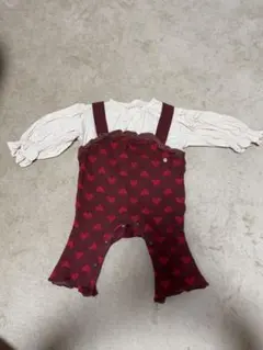 BREEZE ロンパース ハート柄 チェック 80cm