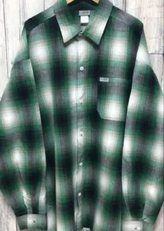あ*ん様 CalTop キャルトップ オンブレ チェック シャツ USA製 緑×