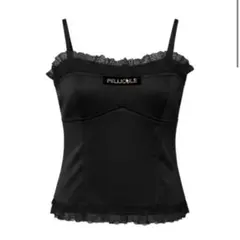 PELLICULE pearl halter camisole Black - メルカリ