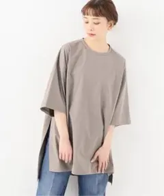 ATON NUBACK COTTON LONG-SLIT T-SHIRTのサムネイル