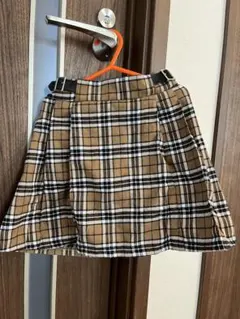 チェックキュロット　裏起毛