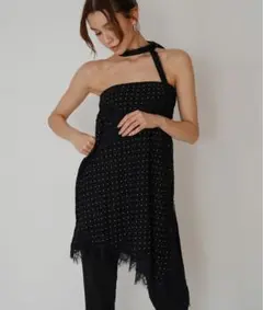 shellerシェリエ airy dot flare tops - メルカリ