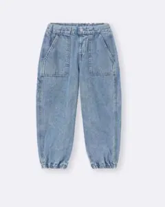 GU ワイドデニムジョガーパンツ　120