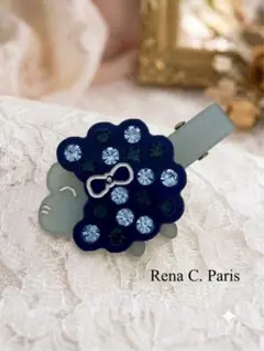 【H48】Rena C. Paris ひつじヘアクリップ　ブルーのサムネイル
