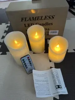 本物の炎のように揺れる キャンドルライト。ロウ キャンドル。インテリアライト