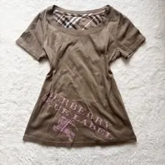 バーバリーブルーレーベル ホースロゴ ノバチェック Tシャツ Y2K