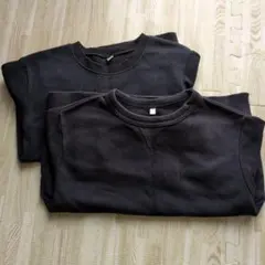 黒無地トレーナー2枚セット黒トレーナー120cm