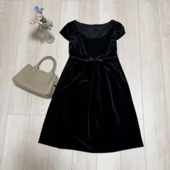DEUXIEME CLASSE ベロアワンピース ブラックのサムネイル