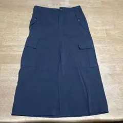 ブラックロングスカート サイドポケット付き