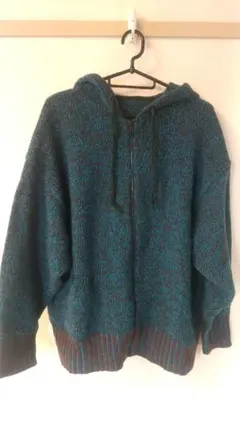 【古着】UNIQLO×MARNI ミックスカラーニットフルジップパーカ