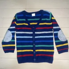 H&M カラフルストライプ カーディガン 90