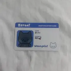 zeroni ゼロ二 ID カード ZB1 ゼベワン ジウン ウンニニ