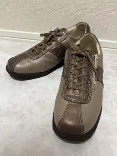 【美品】asics pedala サイドジップスニーカー￼　コンフォート レザー