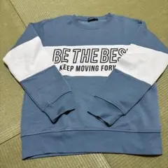 I-GRAPHICS トレーナー 150cm 青/白