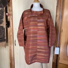 大島紬長袖チュニック