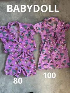 BABYDOLL ディズニー ワンピース 80 100 双子コーデ 半袖