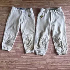 ZETT/DESCENTE ホワイト 練習着 ユニフォーム140×2枚