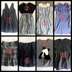 キッズ服セット（ワンピース・スカート・Tシャツ・ニットベスト）